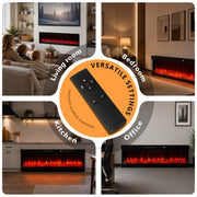 3-Sided Electric Media Fireplace 50/60