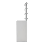 White Dressing Vanity Table Wood Makeup Desk with LED Lights Mirror 6 Drawers