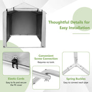 Heavy-Duty Outdoor Storage Shed 218 x 160 CM Portable Garage Silver