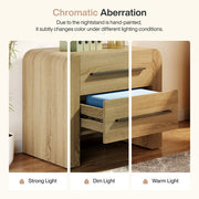 Wooden Nightstand with 2 Drawers, 27.55