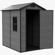 Weatherproof Plastic Garden Shed 4X6ft Outdoor Tool Storage House with Window