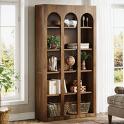 5-Tier Arched Bookshelf, 70.87'' Tall Modern Bookcase Freestanding Shelving Unit