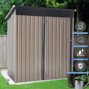 5x3ft Garden Shed Outdoor Furniture Tools Bike Storage Hut House Lockable Door