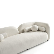 Cream Boucle Curved 3 Seater Cloud Sofa - Elma EMA001