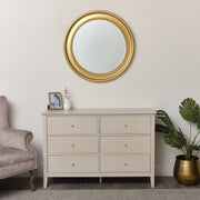 Large Round Gold Vintage Wall Mirror 80cm x 80cm wall mounted