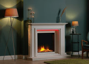 Realistic LED Electric Fireplace, Adjustable Heater Flame CHARLTON AND JENRICK