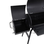 Large Charcoal Barrel BBQ Grill Garden Barbecue Patio Smoker Portable Wheels