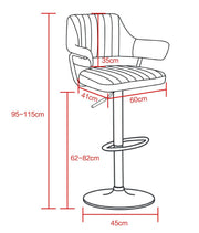 2 X PLUSH WHITE BAR STOOLS, GAS LIFT, BREAKFAST KITCHEN BAR PADDED ARMS & BACK