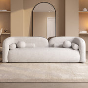 Cream Boucle Curved 3 Seater Cloud Sofa - Elma EMA001