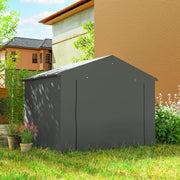 8 x 4 ft Garden Storage Shed with Roll-up Zipper Door Grey Refurbished