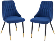 4 Velvet Dining Chairs Gold Tip Legs Beige Grey Blue Black velvet luxury