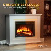 Electric Fireplace with Surround, LED Flame & Mood Light – Endeavour Castleton