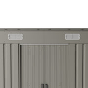 4x 8 FT Galvanised Metal Garden Storage Shed Glitter Effect with Free Foundation