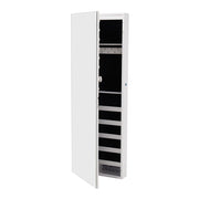 2-IN-1 Jewelry Cabinet Wall & Door Mounted Jewelry Armoire Full-Length Mirror UK
