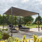 RETRACTABLE PERGOLA GAZEBO CANOPY METAL ROWLINSON FLORENCE GARDEN SHELTER 4x3