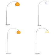 Curved Floor Lamp Standard Living Room Light Retro Domed Shade without LED Bulb