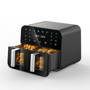 Air Fryer 9L Dual Basket 8 Program for Oil Free & Low Fat Healthy Cooking 2400W