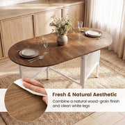 Farmhouse Writing Table 150 CM Foldable Dining Table for 6-8 People