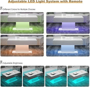 LED Coffee Table High Gloss Rectangle Center Table Modern Living Room Furniture