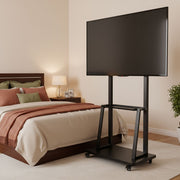 Mobile Floor Standing TV Trolley Cart Mount Bracket TV Stand for 32-75 Inch TVs