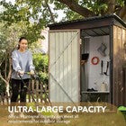 5 X 3FT Metal Garden Shed Outdoor Storage Shed House Box Pent Roof Lockable