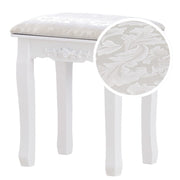 Dressing Table With LED Lights Mirror Stool Set Makeup Desk Vanity Table Bedroom
