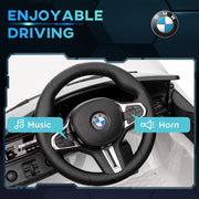AIYAPLAY 12V BMW M4 Licensed Kids Electric Car w/ Remote, Suspension, White