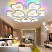 Modern LED Ceiling Light RGB Heart Design Chandelier Lamp with Remote Control UK