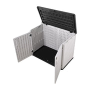 975L Plastic Storage Box Garden Outdoor Shed Utility Cushion Chest Truck & Base