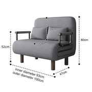 Double Folding 5 Position Convertible Sleeper Armchair Chair Sofa Bed NEW