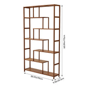 Large Wooden Bookcase Room Divider Tall Bookshelf Storage Display Shelving Unit