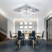 30CM Modern LED Crystal Ceiling Light Square Minimalist Lamp Living Room Bedroom