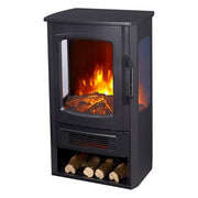 2000W Freestanding Electric Fireplace Heater, 2 Heat Modes, LED Flame Log Burner