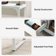 Modern L-Shaped Office Computer Desk Study Writing Table with Drawers & Shelves