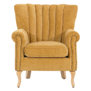 Accent Chair Upholstered Chenille Wingback Armchair Single Sofa Lounge with Stud