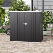 Outdoor Garden Storage Shed Bike Metal Pent Tool Shed House Bin Park 2-4 Bicycle