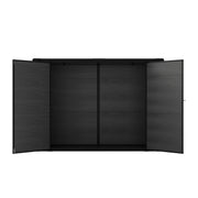 Wood Effect Plastic Garden Storage Shed Outdoor Storage House Tool Sheds 7 x 4FT