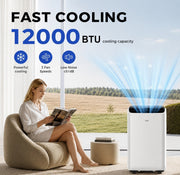AUX 3-in-1 Mobile Air Conditioner 12000 BTU Window Kit Included Non Inverter🚚💨