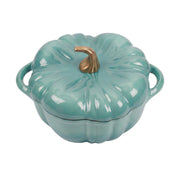 Pumpkin Shaped Enameled Cast Iron Casserole Pot with Lid Halloween Dutch Oven