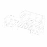 Sunvilla Citadel 4 Piece Deep Seating Garden Furniture Set Outdoor Patio Sofa