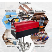 Metal Cantilever Toolbox Heavy Duty 5 Tray Toolbox Storage Tool Box 43x22x21cm