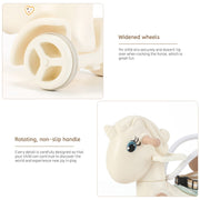 5 in 1 Baby Rocking Horse Ages For 1-6 with Push Handle,Backrest & Balance Aknzv