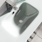 Bathroom Sink Cabinet 51cm Anthracite Storage Cupboard & Glass Basin | Newton