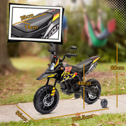 12V Licensed Kids Motorbike with Training Wheels, Yellow