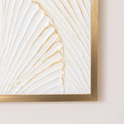 Extra Large Gold Ginkgo Textured Wall Art - 55cm x 80cm