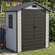 Plastic Garden Shed 6x4 with Floor & Window Waterproof Outdoor Storage Shed Tool