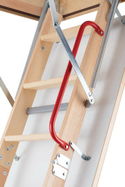 58cm x 92cm 4 Section Wooden Loft Ladder Insulated Hatch Attic Stairs (H 280cm)