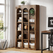 5-Tier Arched Bookshelf, 70.87'' Tall Modern Bookcase Freestanding Shelving Unit