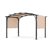 305x242cm Retractable Garden Pergola Sun Shade Canopy