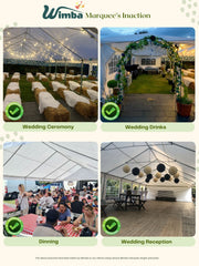 Marquee Gazebo HEAVY DUTY COMMERICAL 220gsm PE Ground Bar 4x6 4x8 5x10 6x12 7x14